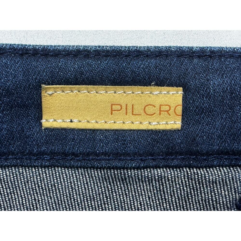 Pilcro by Anthropologie Women's Raw Hem Flare Blue Denim Jeans - Size33 (38x31) - Picture 3 of 5